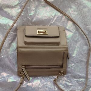 Tignanello Tan Leather Crossbody/RFID Wallet